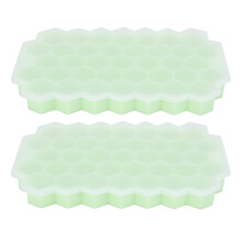 Formas de gelo hexagonais com tampas herméticas, reutilizáveis e feitas de material seguro para alimentos, ideais para bebidas geladas, uísque,