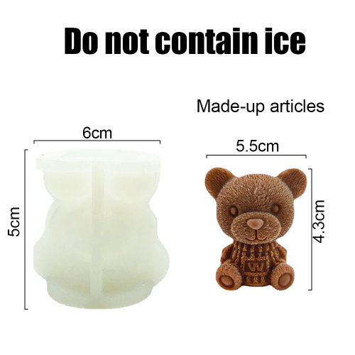 Καλούπι σιλικόνης για 3D Ice Bear, Διακοσμητικά είδη για DIY έργα, Σιλικόνη τροφίμων που 1