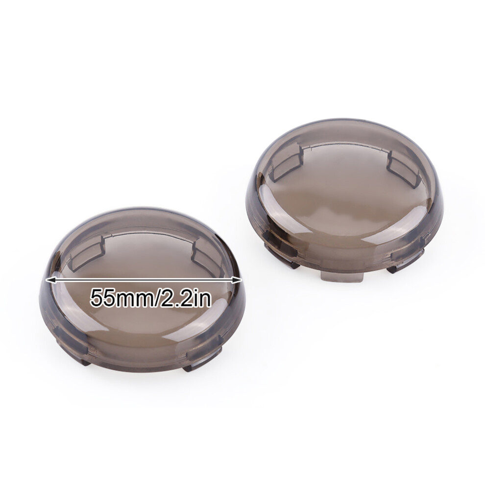 Motorcycle Indicator Cover For Dyna Softail Sportster Smoke 2 Pcs Light 3291363047963