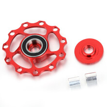Aluminium Fahrradriemenscheibe Jockey Wheel 11Z Rot Leicht Gebeint Robust