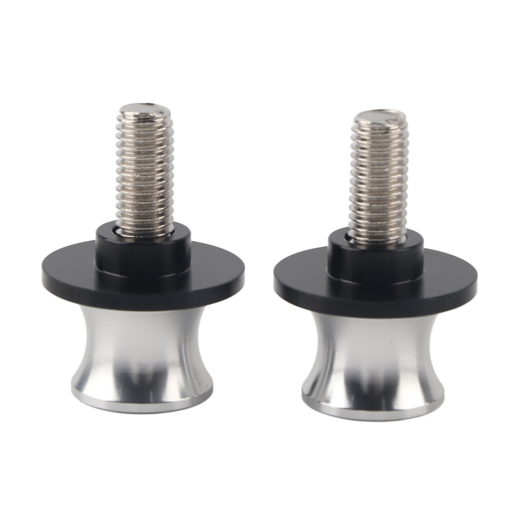 10Mm Cnc Motorcycle Rear Spool Sliders For Swingarm Compatibility Silver 4061363048692