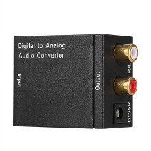 Digital Optical Coaxial to Analog Audio Converter 51x41x26MM USB Cable