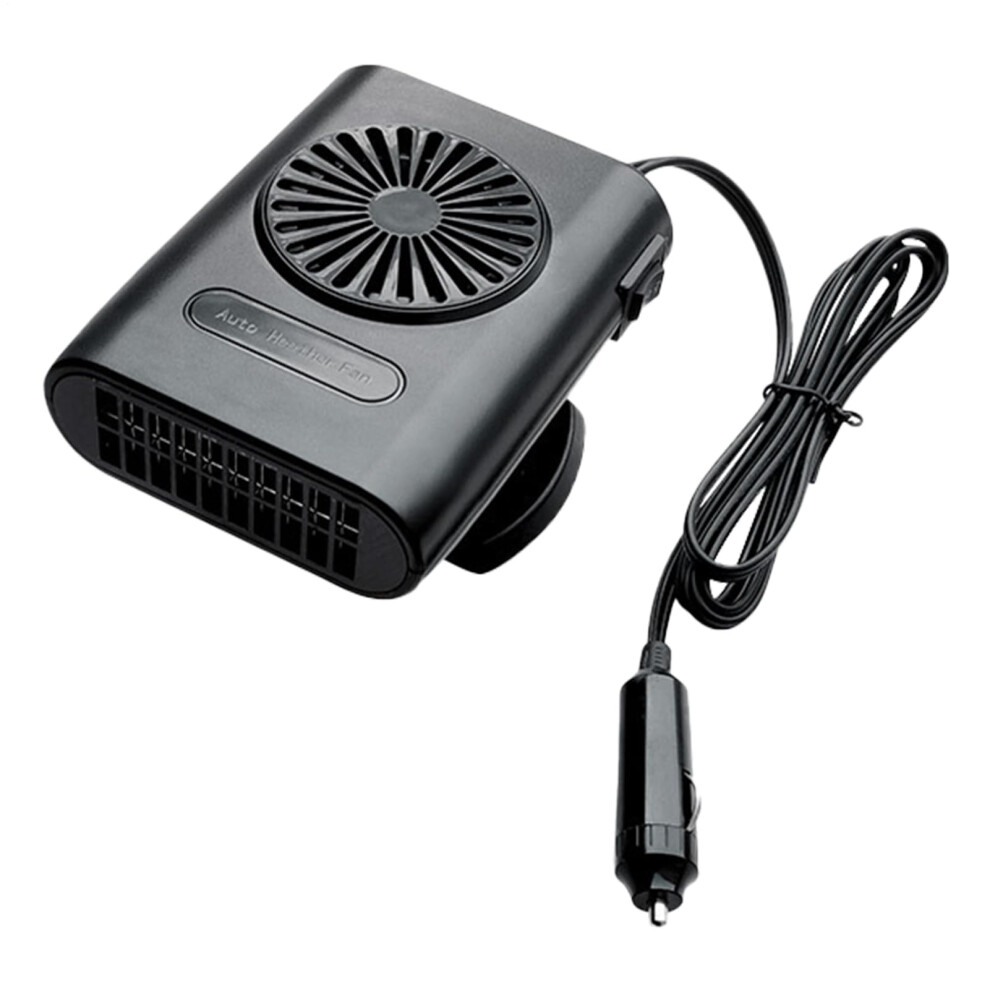 Car Heater Portable 12V Window Defroster Windshield Demister Heating And Cooling Fan For Drivers, Rvs, Sedans Black 9067246931391
