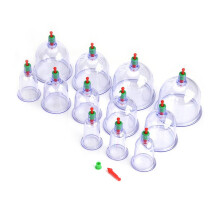 12 Pcs Transparent Chinese Cupping Therapy Set | Multi-Size, Eco-Friendly