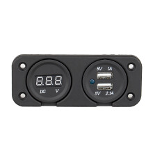 Auto Boot Marine Digital-DC-Spannungsmesser LED-Doppel-USB-Ladegerät 12V/24V Kompakt