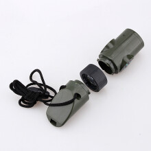 Multifunction 7 in 1 Camping Survival Kit with Whistle Thermometer Flashlight