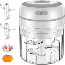 Effizienter Küchenhelfer, wiederaufladbarer elektrischer Mini-Zerkleinerer für Zwiebeln und Knoblauch, tragbares Design, Ein-Knopf-Bedienung,