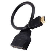 1080P HDMI Splitter Kabel 30cm Schwarz für HDTV, PS3, DVD