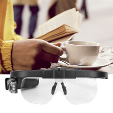 4,5X LED-Kopfmagnifier-Brille Wiederaufladbar für Lesen & Feinreparaturen