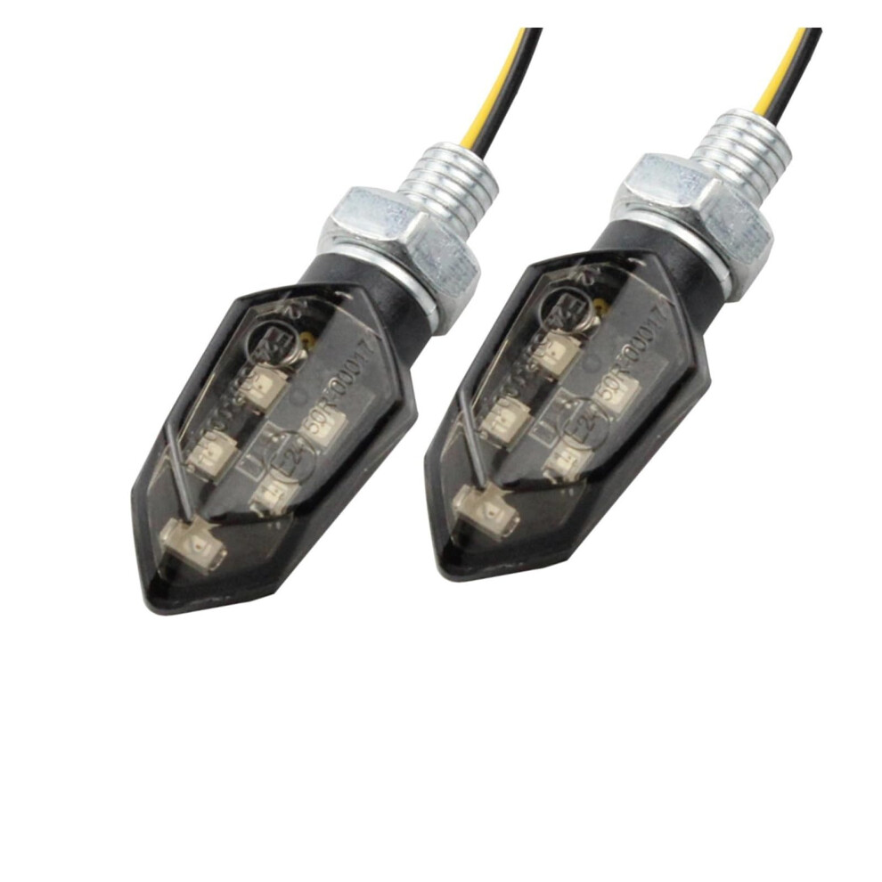 Motorbike Turning Indicators 2Pcs Led Lamp Turn Signals 12V For Motorcycle Amber 9105992251193