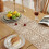 Τραπεζομάντιλο Boho Decor, Κομψό Σχέδιο σε Κλασικό Μπεζ για Ρουστίκ Υφάσματα, 3