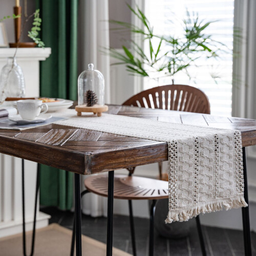 Τραπεζομάντιλο Bohemian Decor, Θερμομονωτικό Βαμβάκι Λινάτσα από Λινάτσα, Προσαρμόσιμο 1