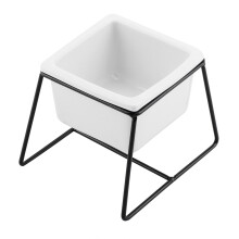 Innendekoration, goldener Metallständer für Ihr quadratisches Design, moderner Keramik-Pflanztopf mit einzigartiger Oberfläche für Sukkulenten