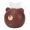Multifunktionaler brauner Tissue-Box-Spender, Durchmesser 17 cm 3