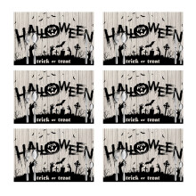 Elegantné obrúsky s halloweenskou tematikou, protišmykové, odolné polyesterové koktailové obrúsky na rôzne príležitosti, vhodné na rôzne