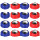 16Pcs Assorted Color Rolling Beads Kids Tabletop Game Steel Plastic 1