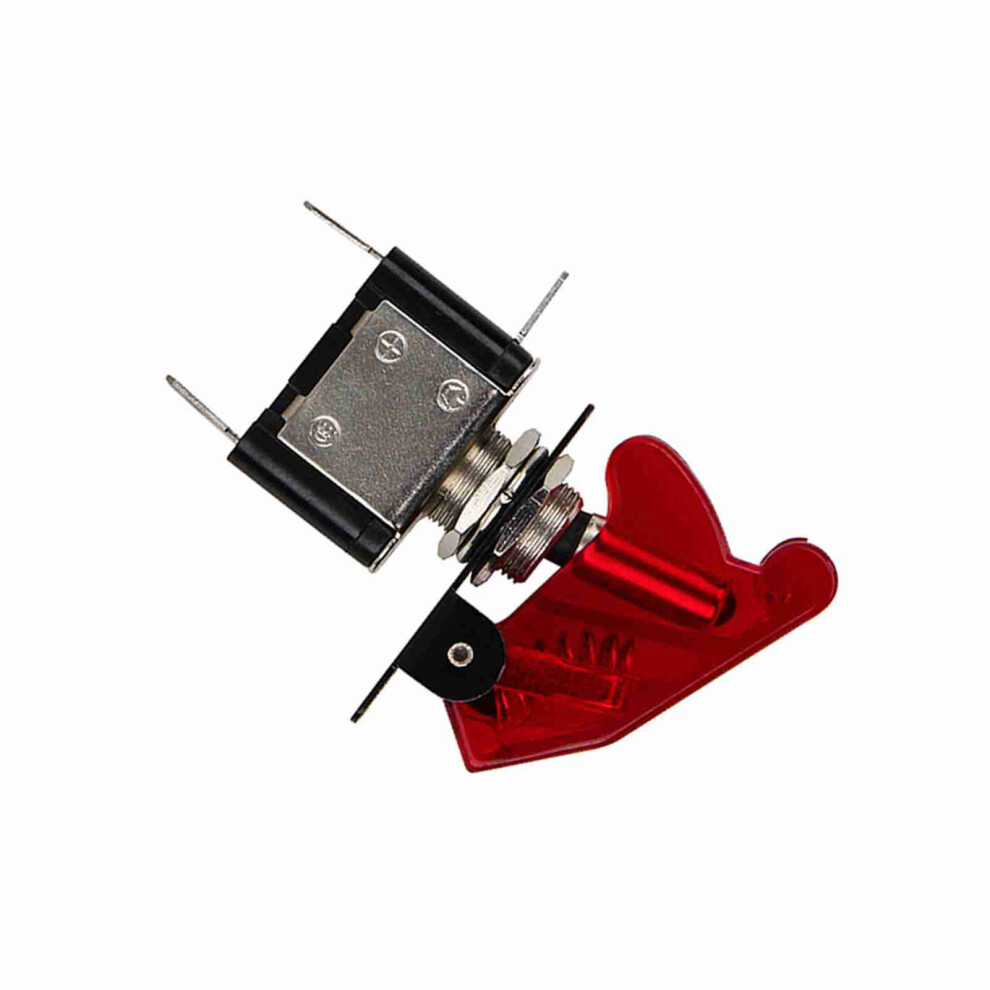 Car Spst Rocker Switch 12V 20A For Dome & Fog Lights Led Cover Waterproof Red 6901363059107