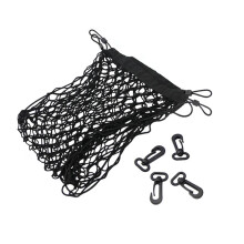 90x40cm Black Car Organizer: Stretchable Hook Net for Truck and SUV