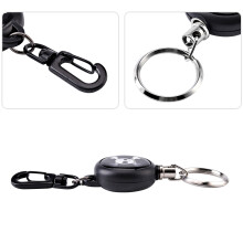 EDC Survival Keychain: 60cm Steel Wire Rope Recoil and Retractable Carabiner