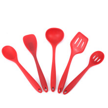 Espátulas de cozinha antiaderentes, resistentes ao calor até 230C (450F), design ergonômico para conforto e segurança, conjunto de 5 peças.