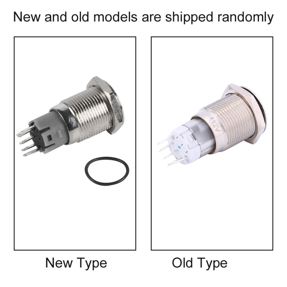 16Mm 12V Metal Led Latching Toggle Switch 3A/250V 4611363061940