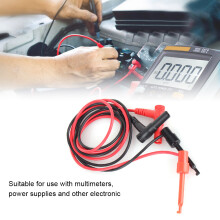 Banana Plug Test Hook Clip Probe Lead Cable for Multimeter Durable 1 Pair
