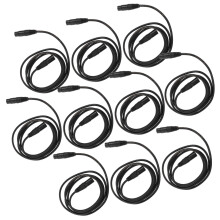 10Pcs 3-Pin Dmx Cable Black with PVC Jacket for Stage and Dj Lighting