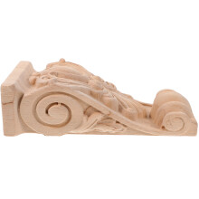 Decorative Wooden Corbel Carved Khaki Rustic Wood Corbel for Decor