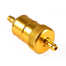 Motorrad-Kraftstoffschlauchfilter 1/4" Gelb Aluminium Langlebig Wiederverwendbar Vergaser