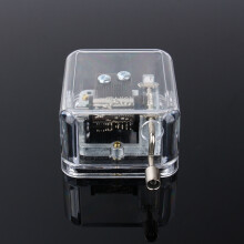 Mini 18 Noten Handkurbel-Musikbox - Elise-Melodie, Acryl & Metall, 8,05,53,9cm