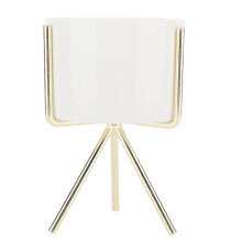Vasos de plantas modernos com suporte de metal resistente, floreiras decorativas para mesa de centro e decoração de hotéis, vaso de fibra de barro