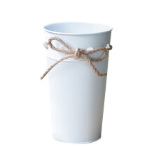 Balde de metal para flores, ideal para varanda e jardim. Vaso galvanizado à prova d'água para decoração de casamentos e residências. Recipiente