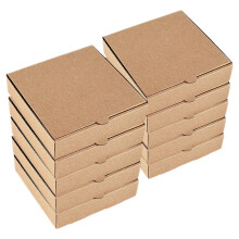 10Pcs Mini Square Kraft Pizza Boxes For Party Favors And Storage