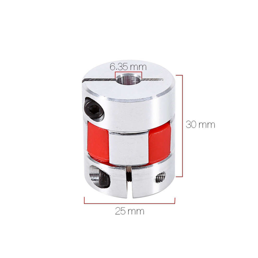6.35Mm X 10Mm Aluminum Flexible Shaft Coupler For Stepper Motors 5041363064457