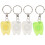 4pcs 15m Floss Portable Keychain Ring Floss Stick For Teeth Cleaning 4