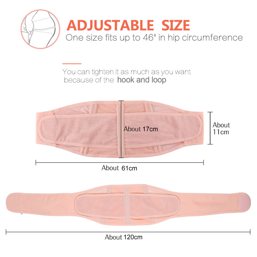 Pink Adjustable Maternity Support Belt For Pregnancy Belly & Back Relief