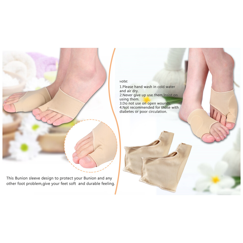 Bunion Sleeve Protector with Gel Pad for Pain Relief, Unisex, Reusable