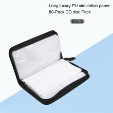 Kompakte Faux-PU-Leder 80‑Disc CD/DVD‑Aufbewahrungstasche für Australien