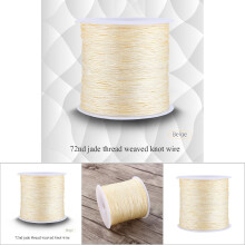 Chinesischer Knotenseil Nylon 100M x 0,8mm Beige Makramee- & Shamballa-Schnur