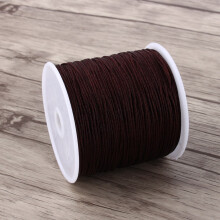 100M Nylon Chinesischer Knoten zum Basteln, 0,8 mm, für Schmuck und Makramee, Kaffee