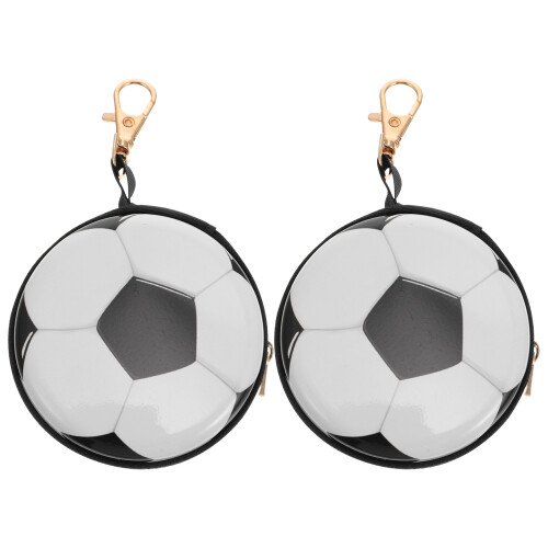 2Pcs Tinplate Ball Pattern Mini Wallet For Coins Keys Earphones 2