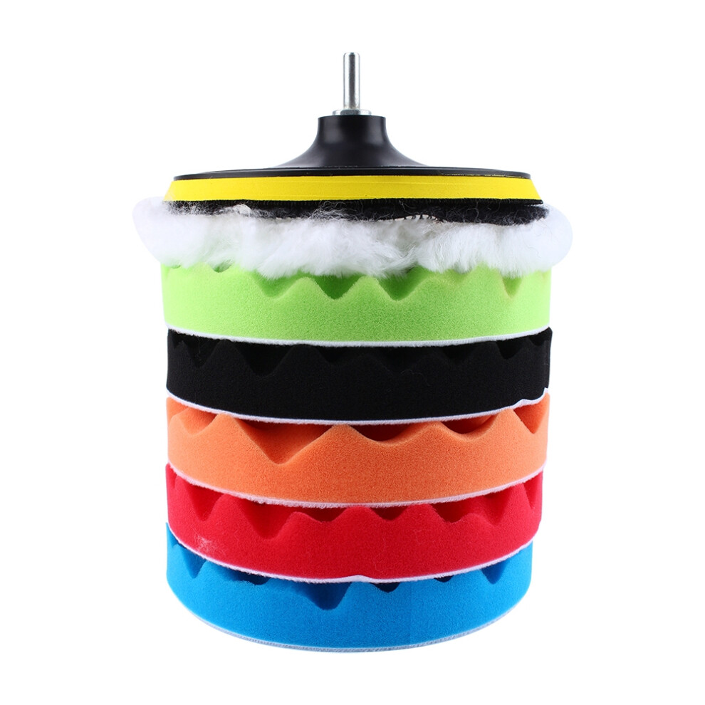7" Sponge Polishing Buffing Pads Kit For Car And Surface Detailing 4971363066087
