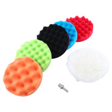 Auto.Detailing 7Pcs 6" Waxing Buffing Pads Kit with M14 Drill Adapter