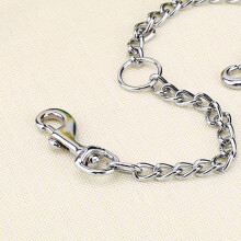 2-Way Safety Chain Leash for Walking Two Dogs - Stainless Steel