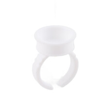 100pcs White Disposable Glue Ring Holders for Eyelash Extension/Tattoo