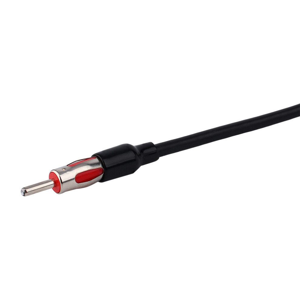 Car Stereo Antenna Splitter Cable 30.5Cm 1Male To 2Female Black 3281363067894