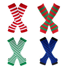 Paar Weihnachts-Armstulpen, gestrickt, lange