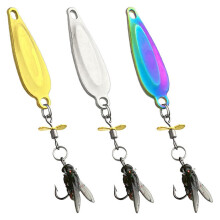 Fly Fishing Flies 3Pcs Realistic Insect Lures With Hook Propellers Artificial Bait For Freshwater And Saltwater