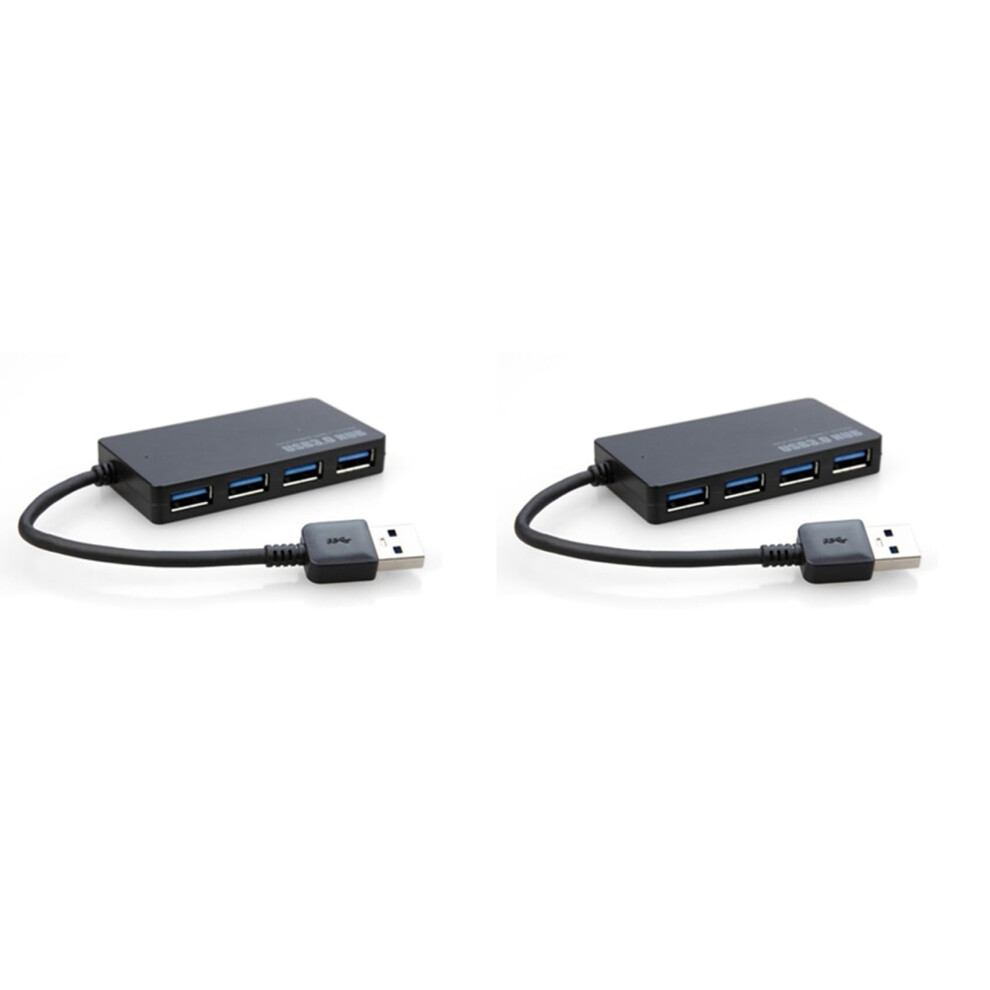 Usb 3.0 Hub 4Port Speed Slim Compact Expansion Splitter 2Pack Laptop Desktop Windows Mac Linux 9105992252930