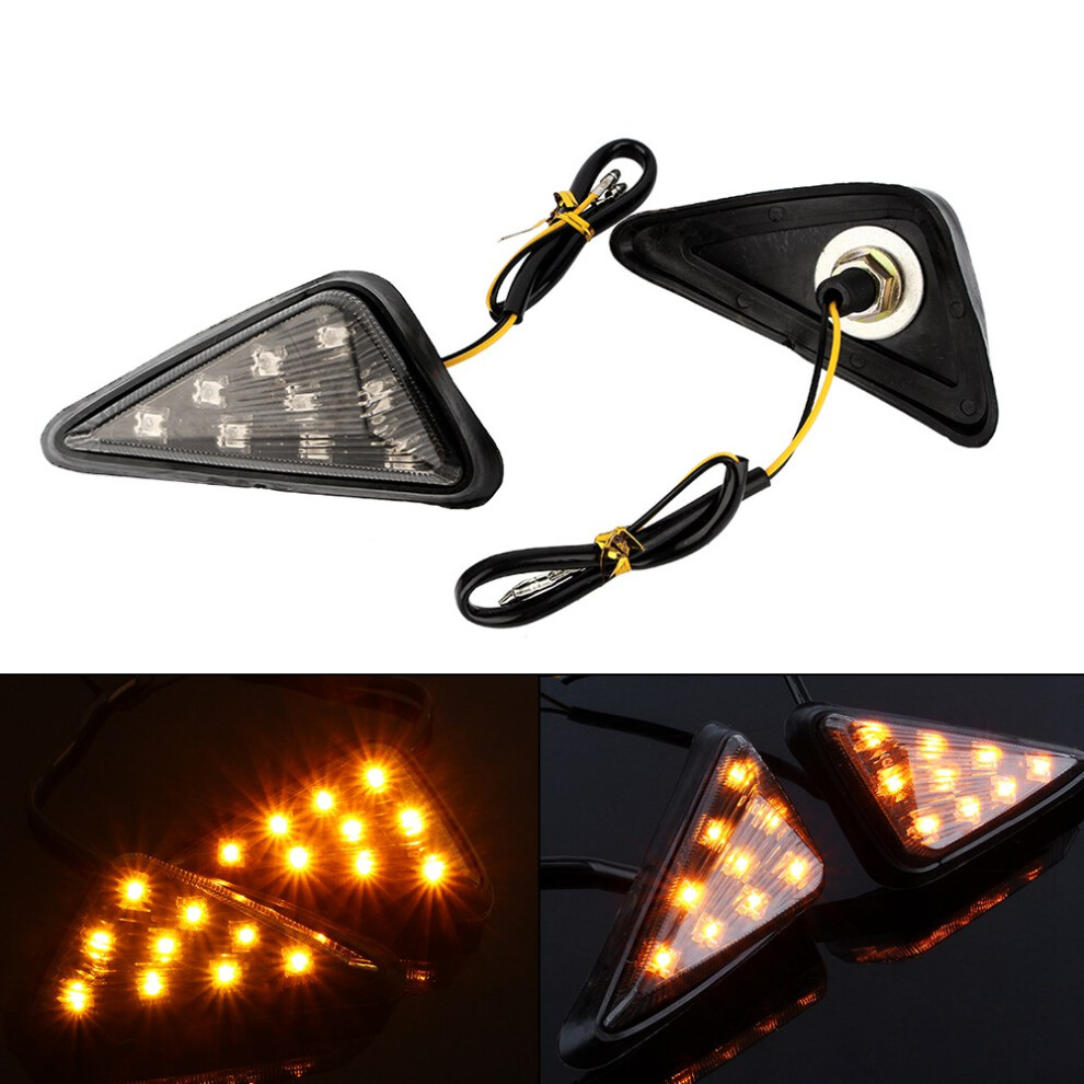 Motorcycle Led Turn Signals 12V Smoke Pair For Zx & Gsxr Models Amber 9341363069183